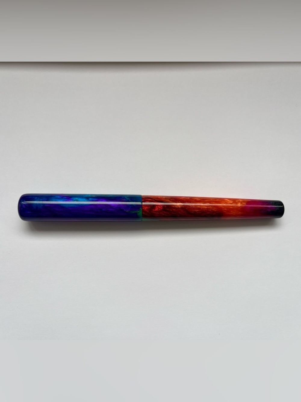New Hinze Fountain Pen Company Resin Phoenix Fine Nib Rainbow Writing Handmade
